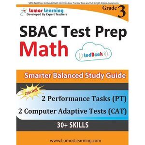 SBAC Test Prep: 3rd Grade Math Common Core Practice Book and Full-length Online